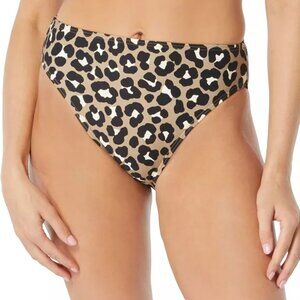 NWT Michael Kors Women's Leopard-Print Hi-Waist Bikini Bottoms Sz M $60 12HL034